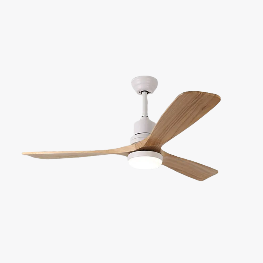 Modern Metal And Acrylic Round Living Room Ceiling Fan, White