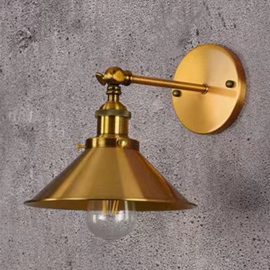 Industrial Metal Hooded Bathroom Wall Lamp, Industrial