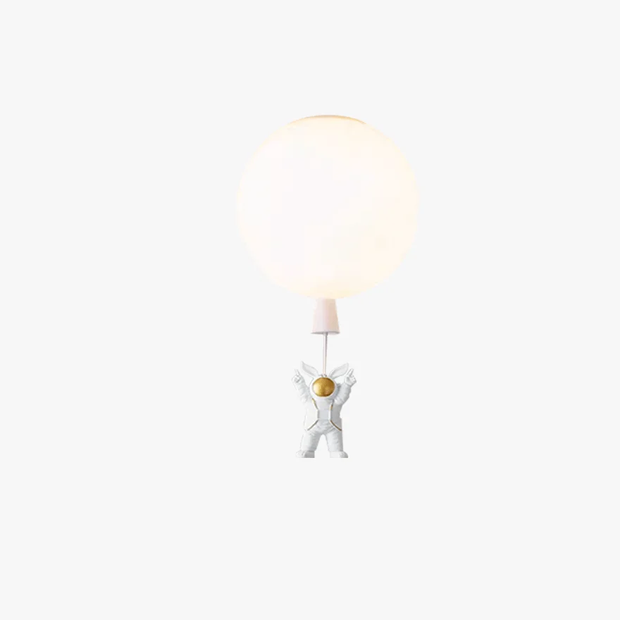 Designer Acrylic Astronaut Balloon Children's Room Ceiling Light, 8 Color