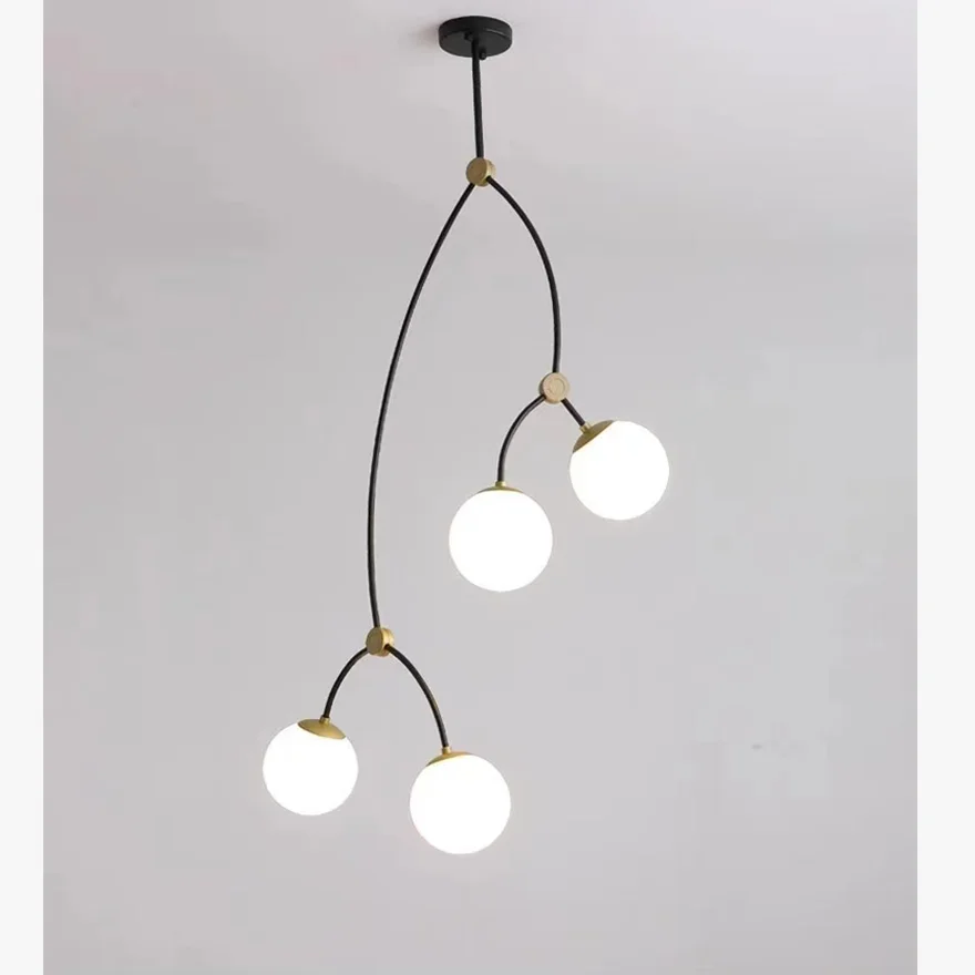 Modern Metal Bubble Dining Room Ceiling Light, Clear/Milky White, Trichromatic Light