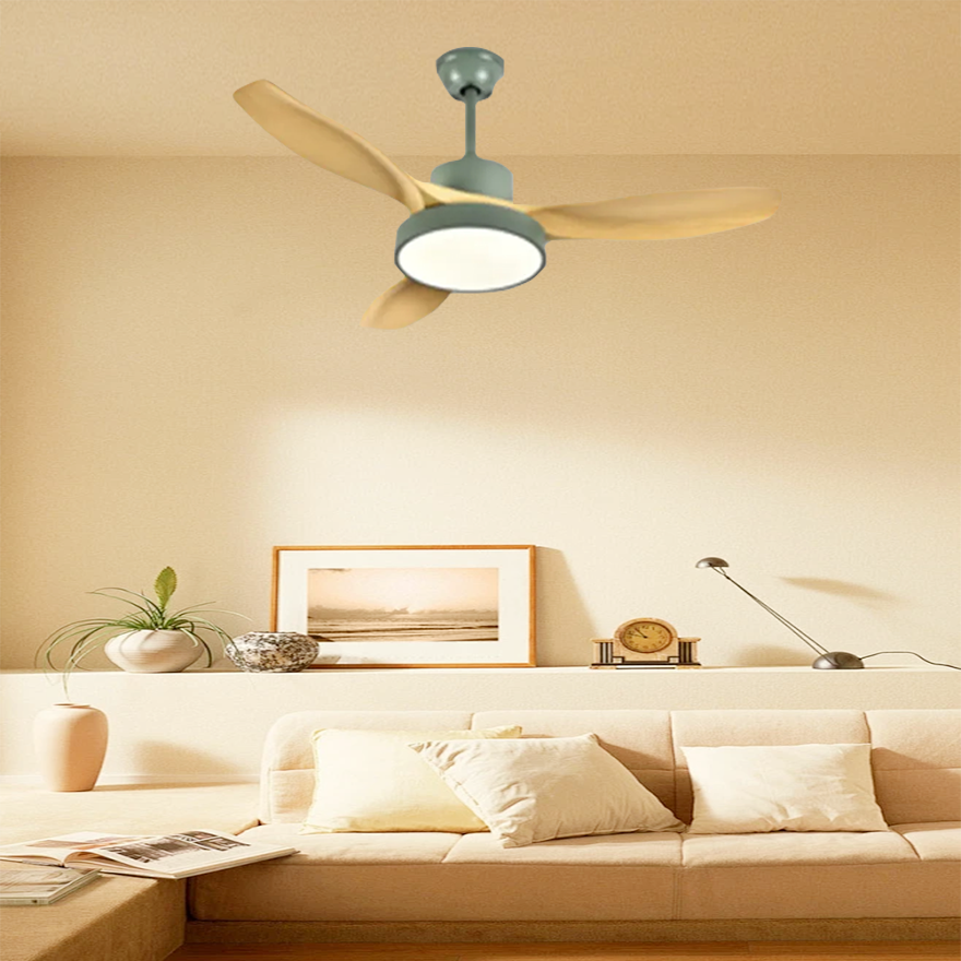 Modern Metal And Acrylic Fan Living Room Ceiling Fan, Gold