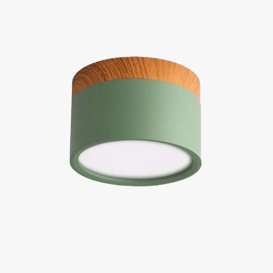 Nordic Metal Cylinder Living Room Ceiling Light, Morandi