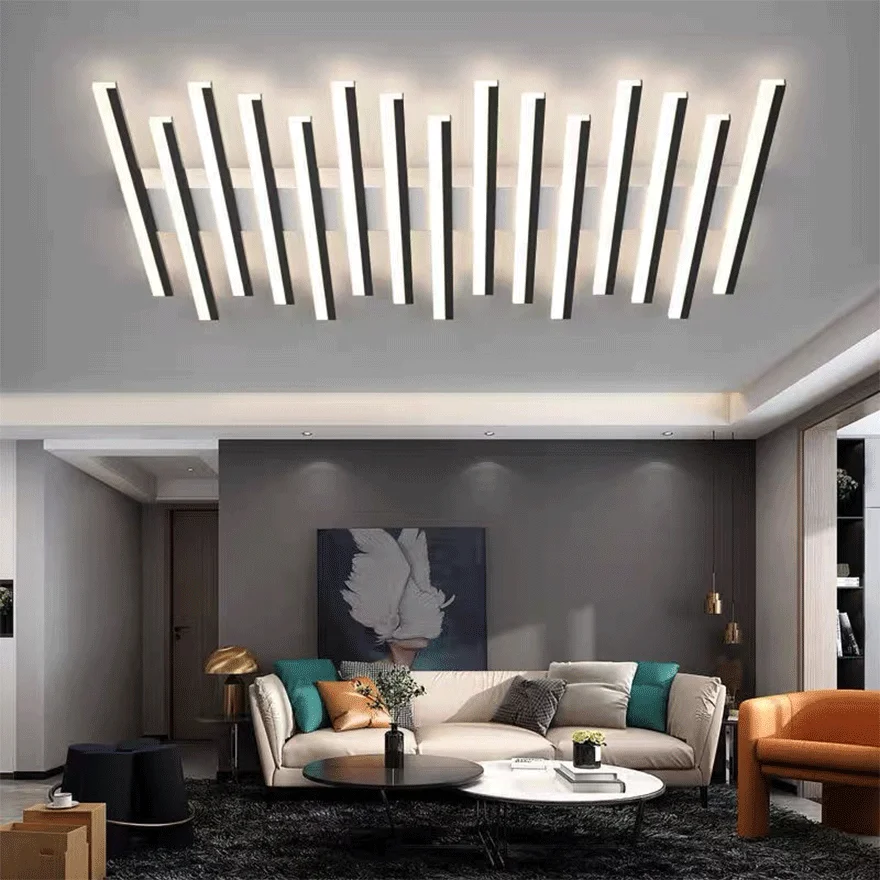 Quinn Linear Flush Mount Ceiling Light, 12/15 Lights