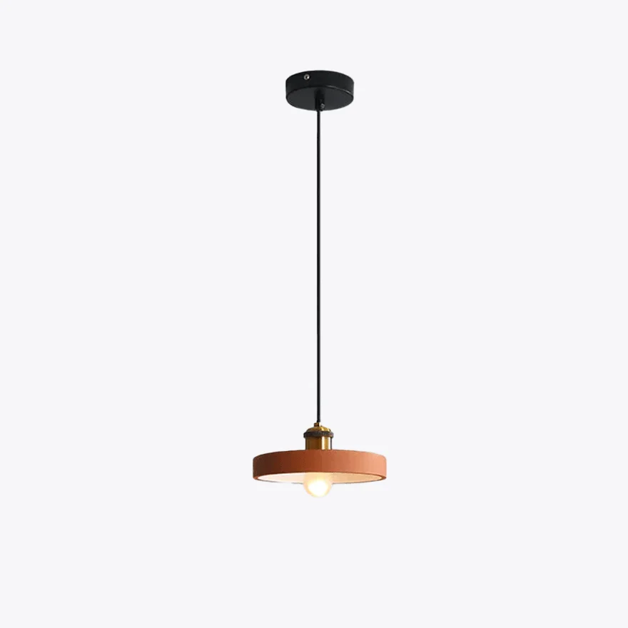 Morandi Metal And Resin Geometric Dining Room Pendant Light, Black/Grey/Orange/White