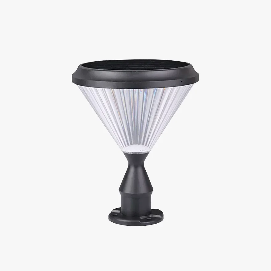 Art Deco Metal And Acrylic Diamond Outdoor Light, Black