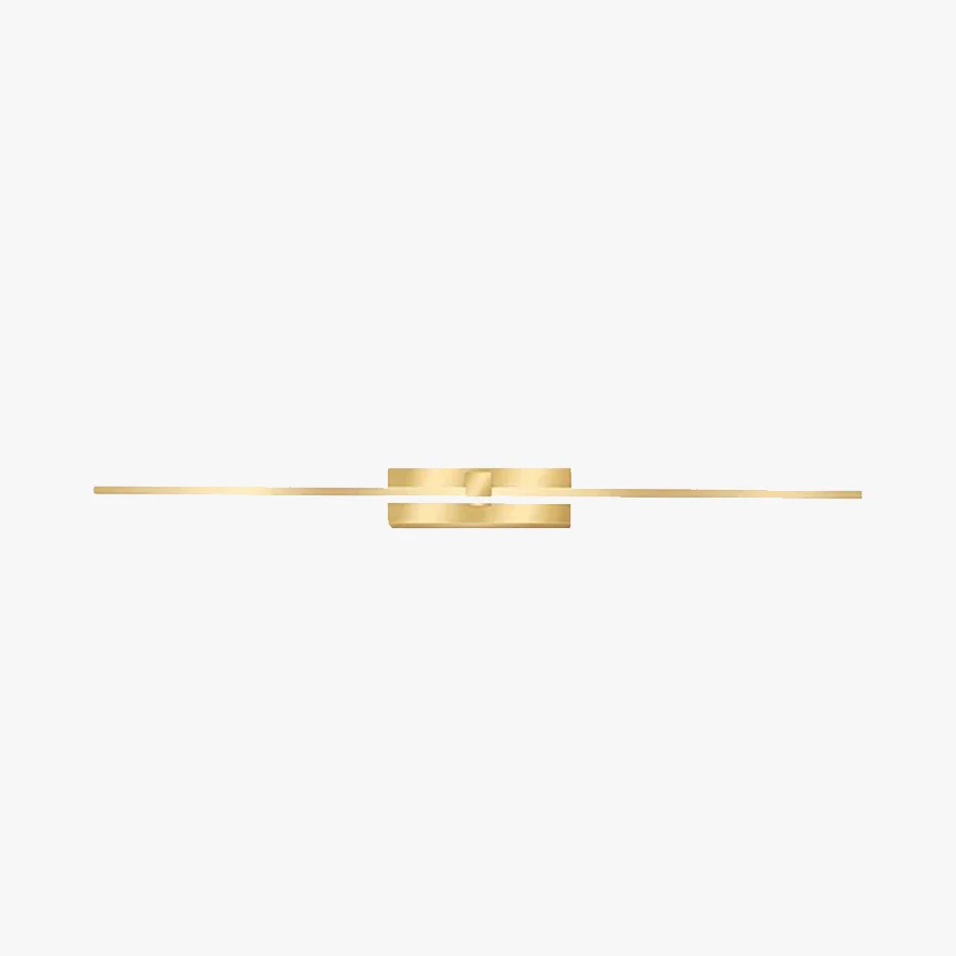 Modern Metal And Acrylic Linear Study Room Wall Lamp, Gold, Trichromatic Light