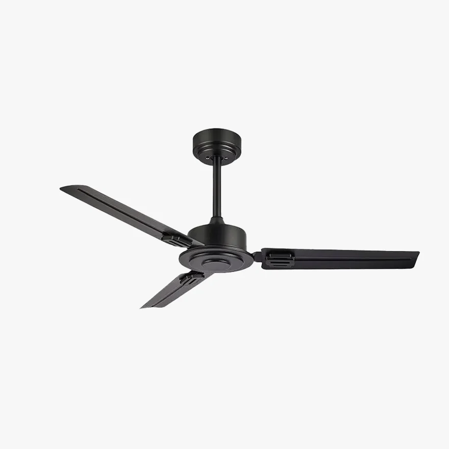 Industrial Metal And Acrylic Radiographic Study Room Ceiling Fan, Black