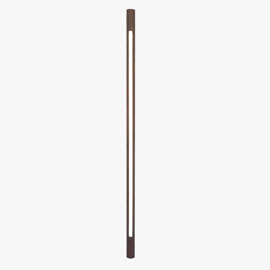 Natural  Acrylic And Metal Living Room Floor Lamp, Walnut/Burlywood