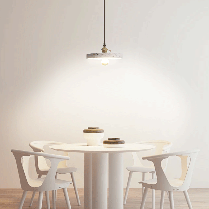 Nordic Marble Geometric Kitchen Pendant Light, White