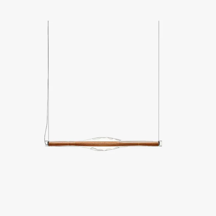 Designer Metal And Acrylic Linear Dining Room Pendant Light, Brown/Red