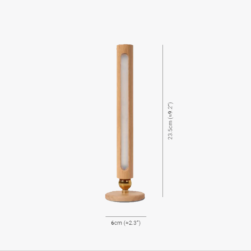 Minimalist Wooden And Metal Cylindrical Bedside Wall Lamp, Natural Wood