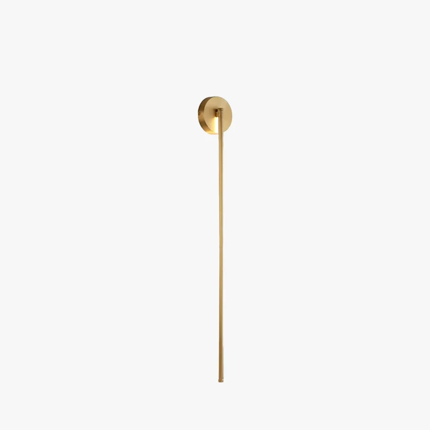 Minimalist Metal And Silicagel Linear Dining Room Wall Lamp, Gold