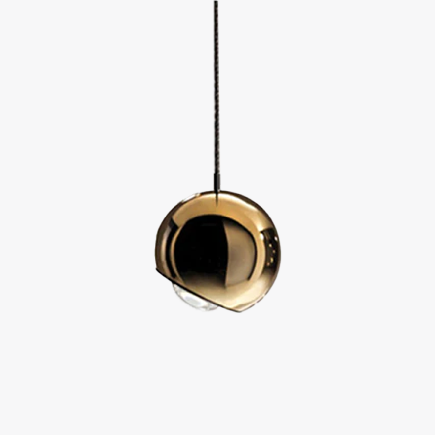 Unusual Metal And Acrylic Dome Children's Room Pendant Light, Gold/Silver