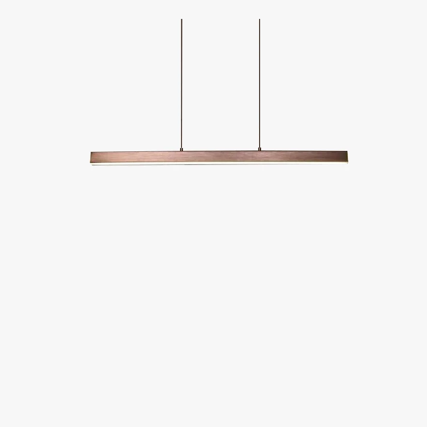 Modern Metal And Acrylic Linear Dining Room Pendant Light, Black/Brown, Trichromatic Light