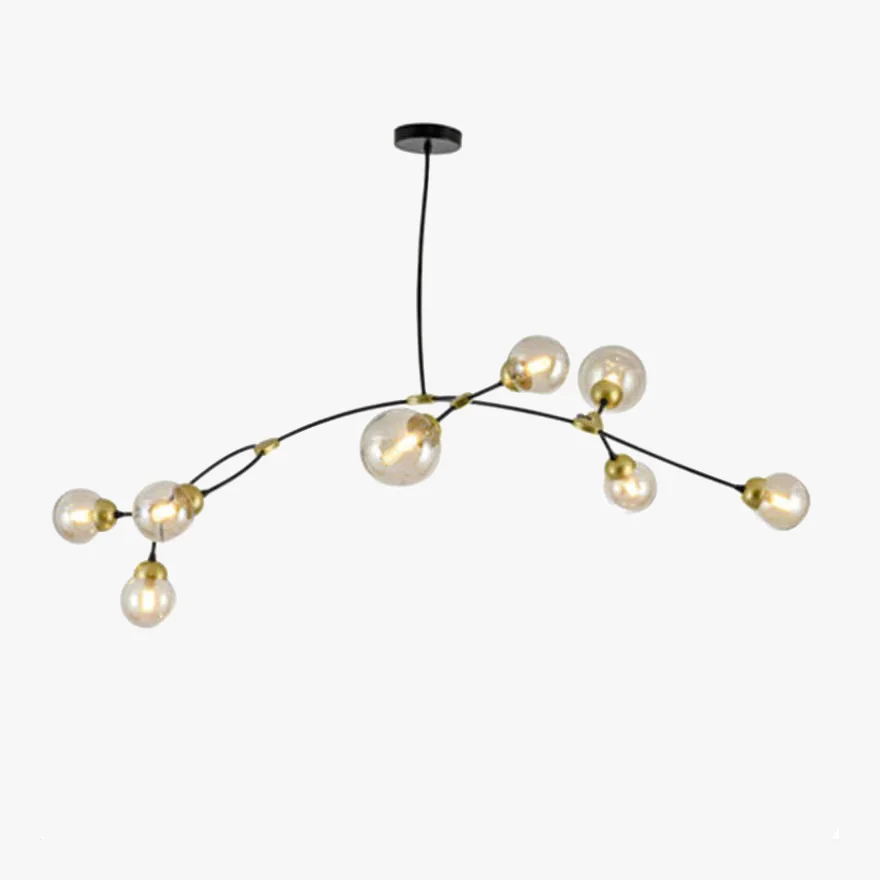 Modern Metal Bubble Dining Room Ceiling Light, Clear/Milky White, Trichromatic Light