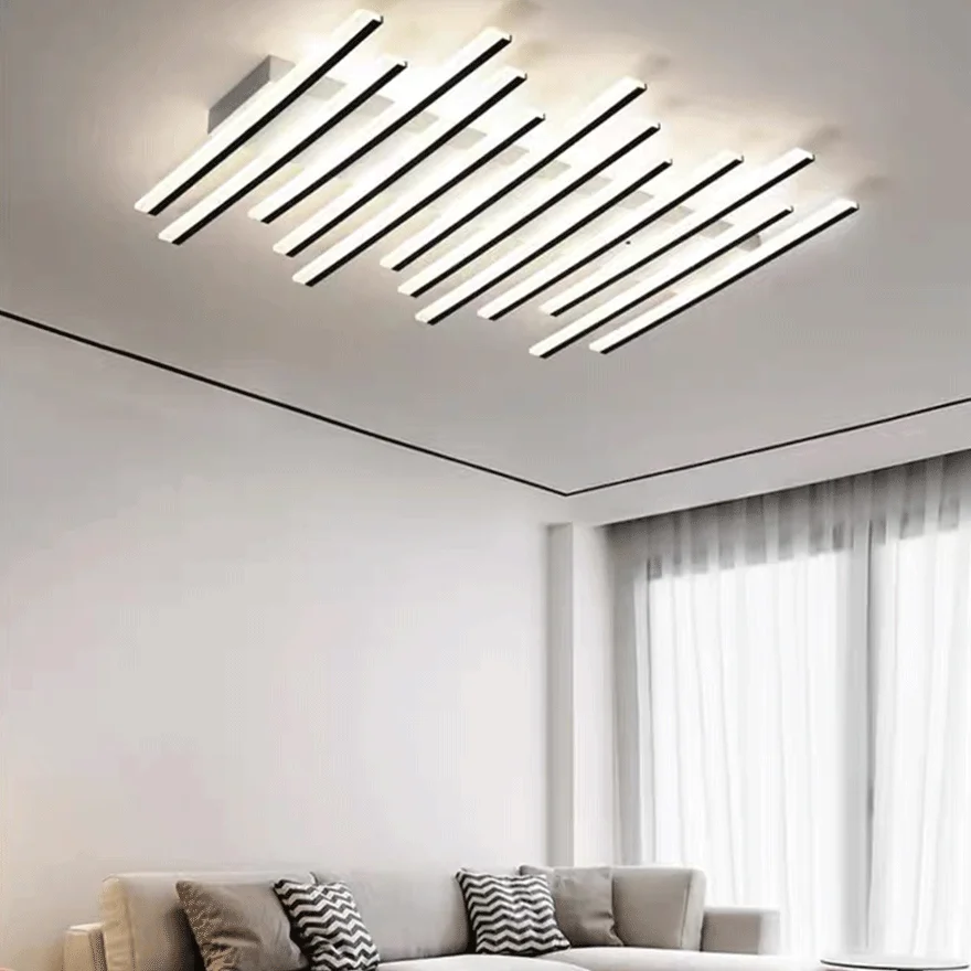 Quinn Linear Flush Mount Ceiling Light, 12/15 Lights