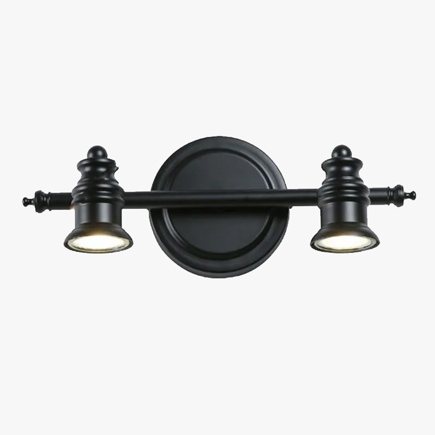 Contemporary Metal Strip Children's Room Wall Lamp, Black