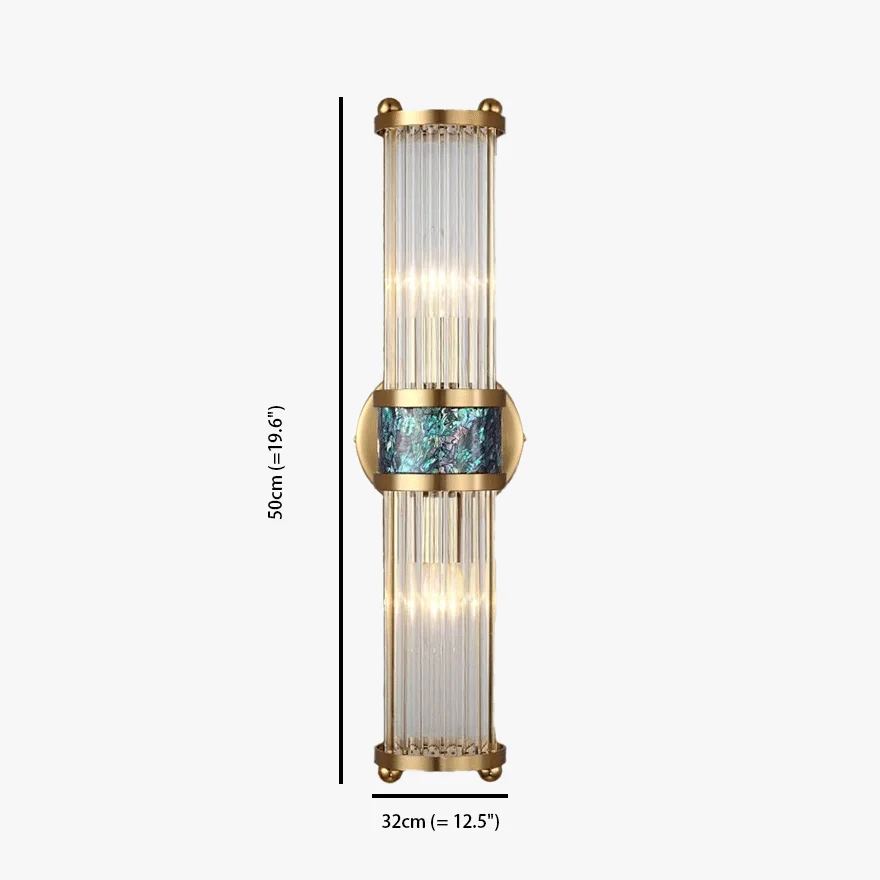 Modern Acrylic And Metal Cylindrical Dining Room Wall Lamp, Gold