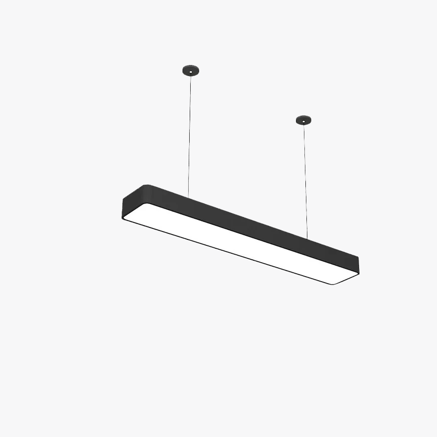 Minimalist Acrylic Rectangular Study Room Pendant Light, Black