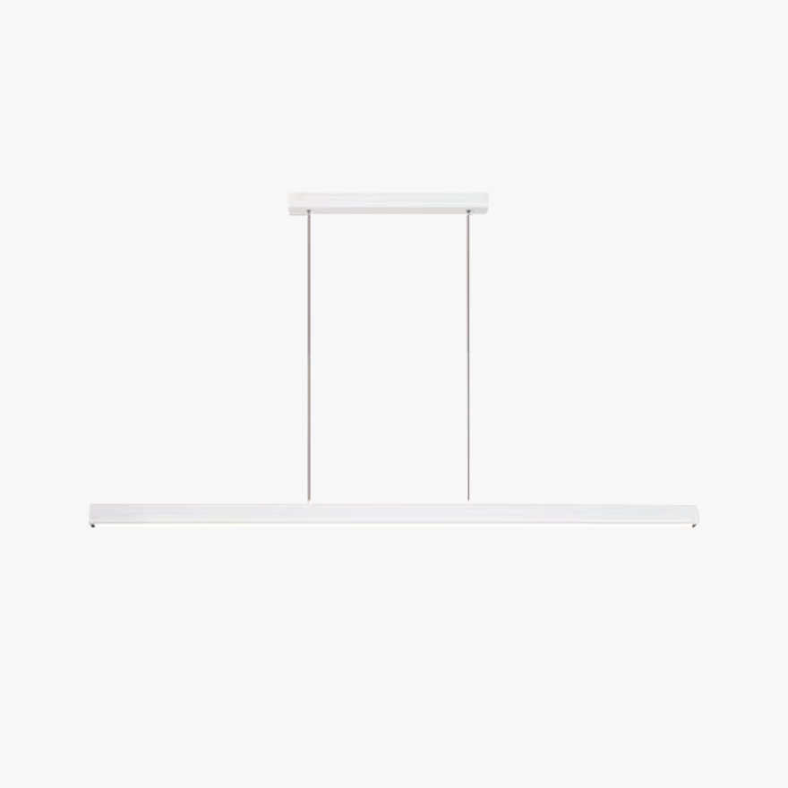 Minimalist Metal And Acrylic Linear Dinning Room Pendant Light, Black/White