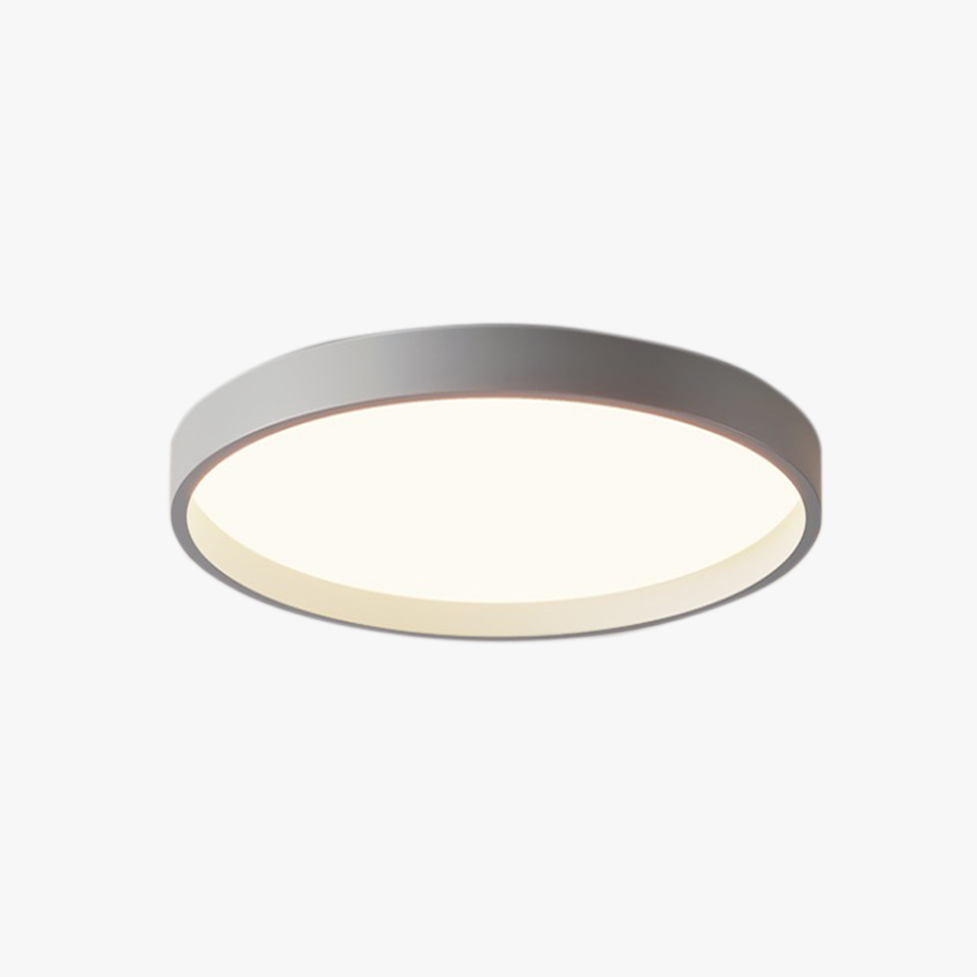 Minimalist Metal And Acrylic Round Children's Room Ceiling Light, Brown/Gold/Grey White