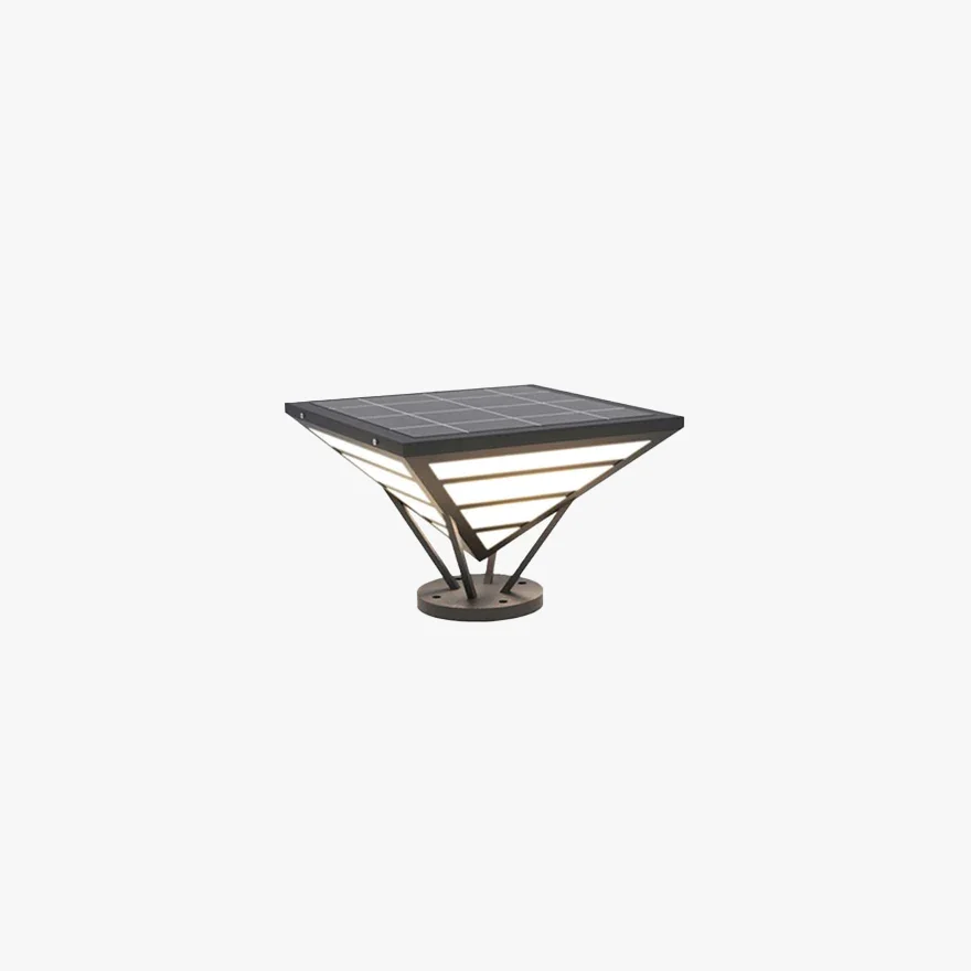 Modern Metal Diamond Shape Outdoor Pathway Light, Black