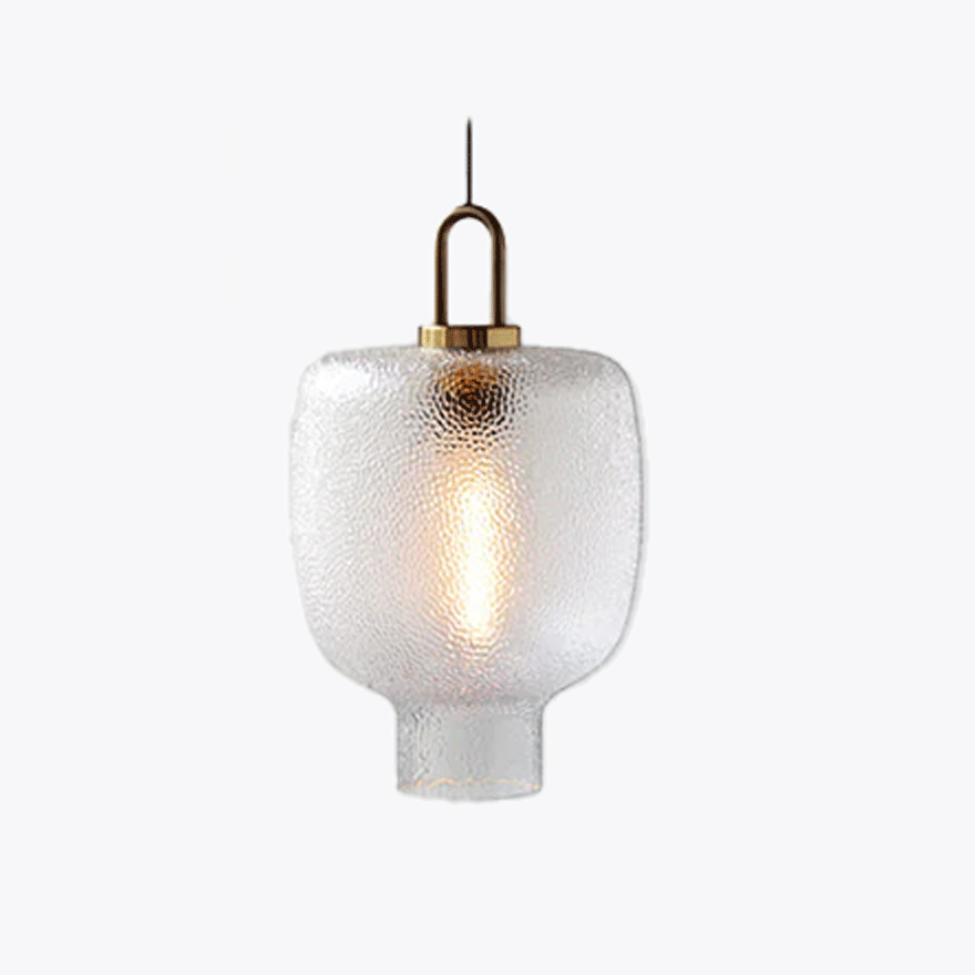 Modern Metal And Glass Bottle Kitchen Pendant Light, Clear