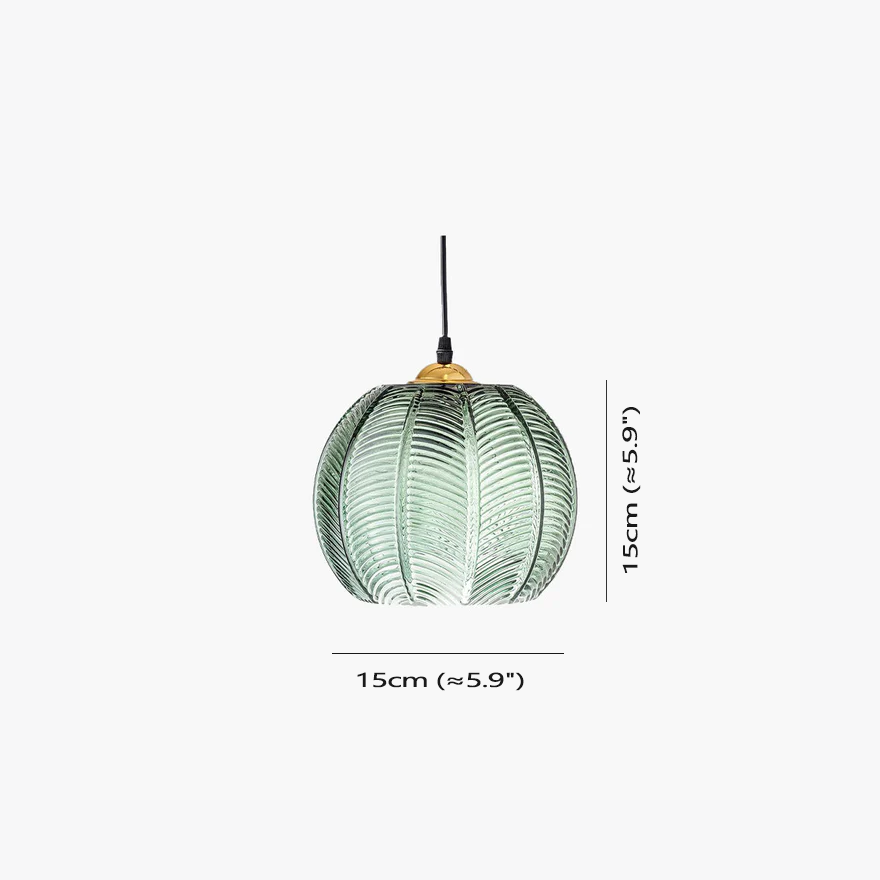 Decorative Glass And Acrylic Drum Living Room Pendant Light, Green