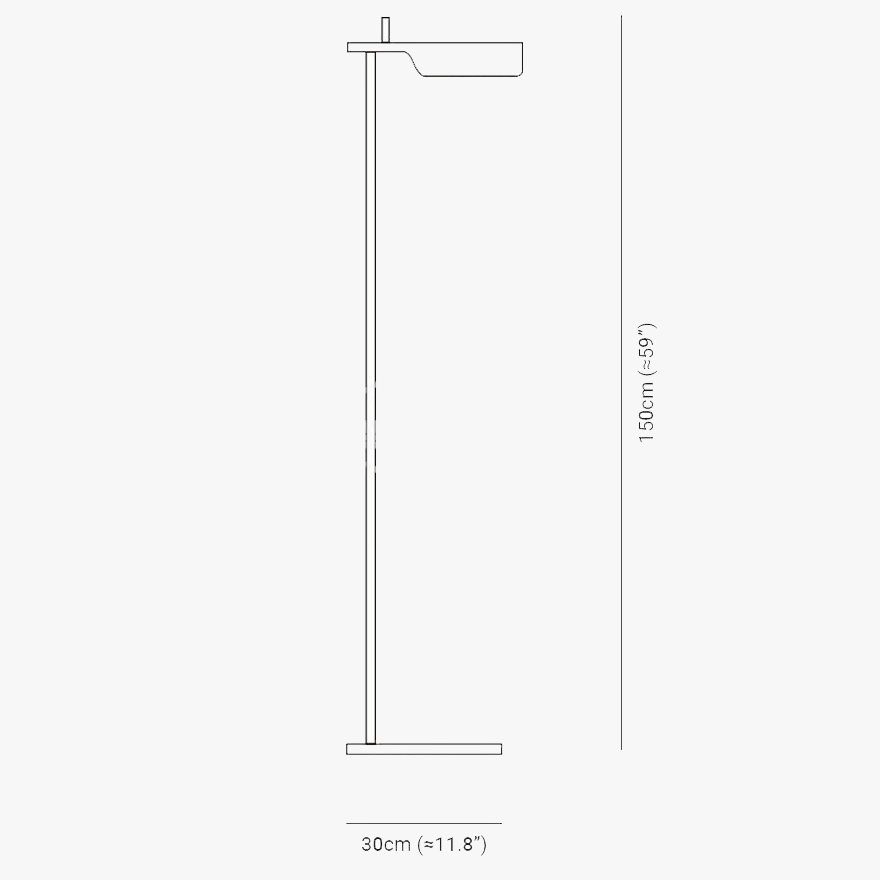 Edge Minimalist Right-angle Floor Lamp, L 150CM