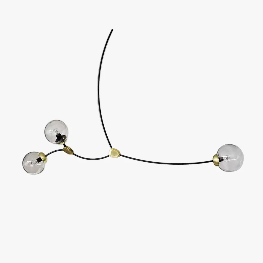 Modern Metal Bubble Dining Room Ceiling Light, Clear/Milky White, Trichromatic Light