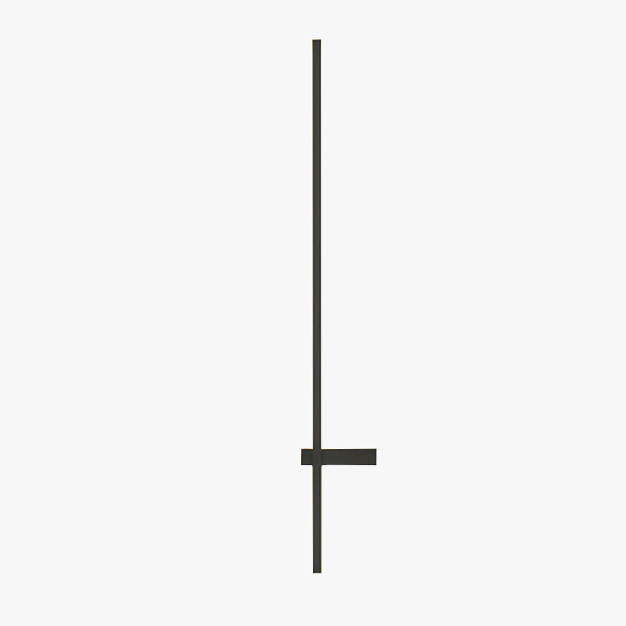 Minimalist Metal Linear OOutdoor Wall Lamp, Black