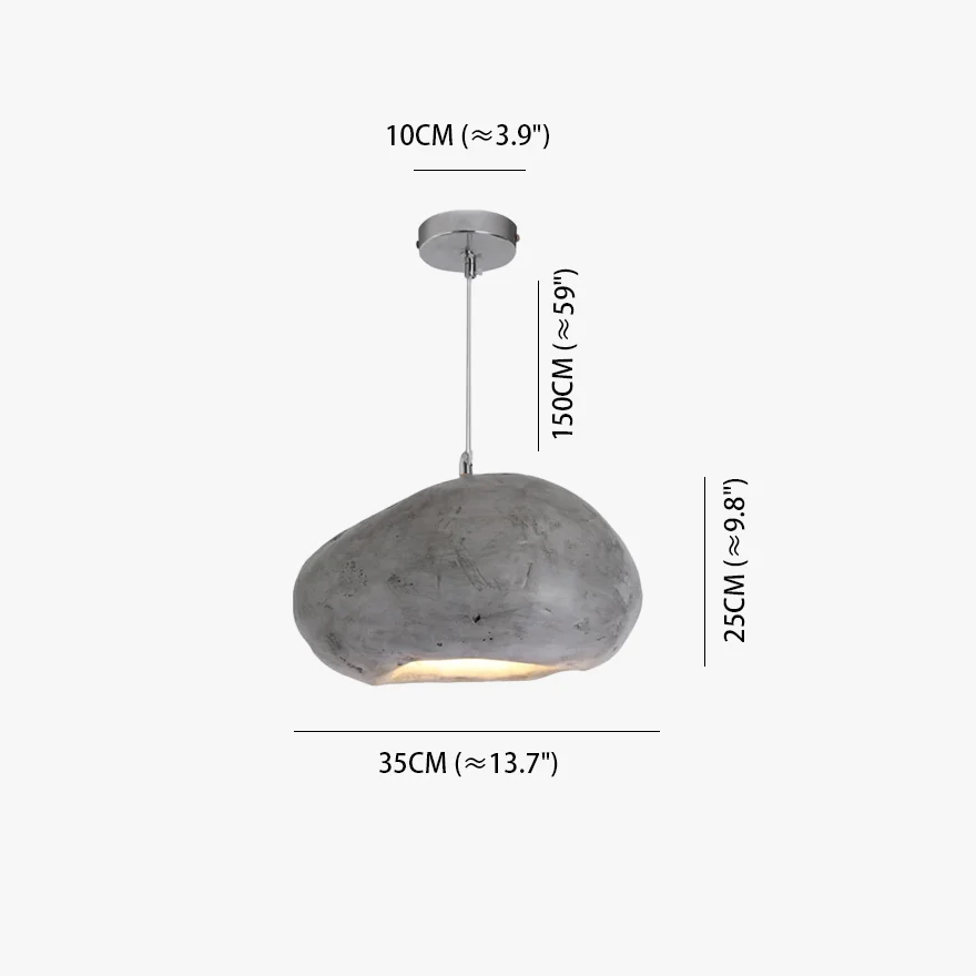 Designer Resin And Acrylic Bread Shape Bedroom Pendant Light, Black/Dark Blue/Grey/Light Blue