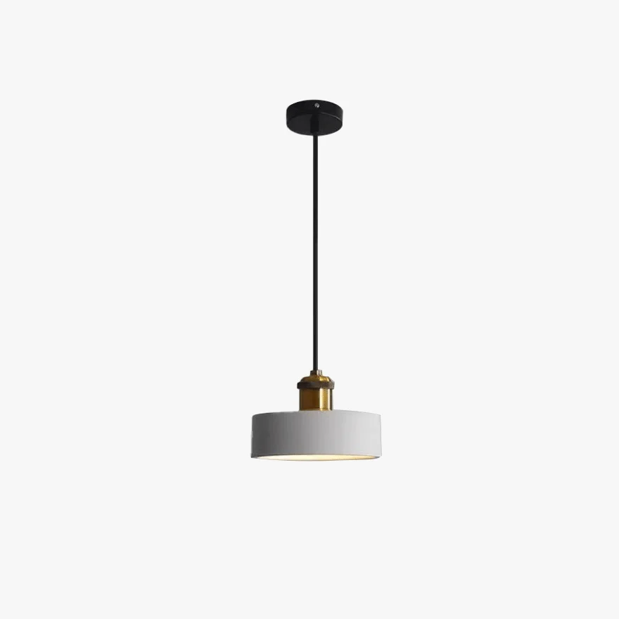 Morandi Metal And Resin Geometric Dining Room Pendant Light, Black/Grey/Orange/White