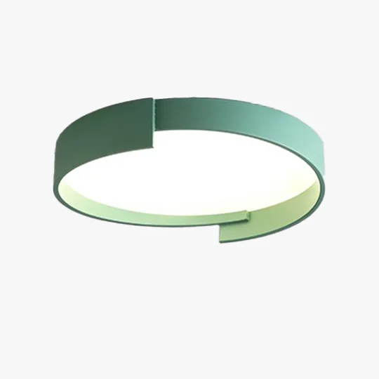 Modern Metal And Acrylic Round Study Room Ceiling Light, Gold/Green/Grey/White