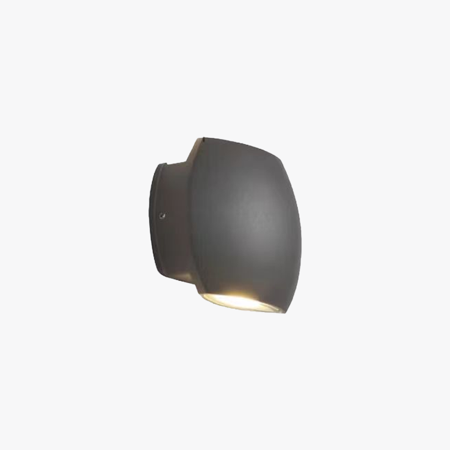 Modern  Metal Geometric Outdoor Wall Lamp, Black/ Grey