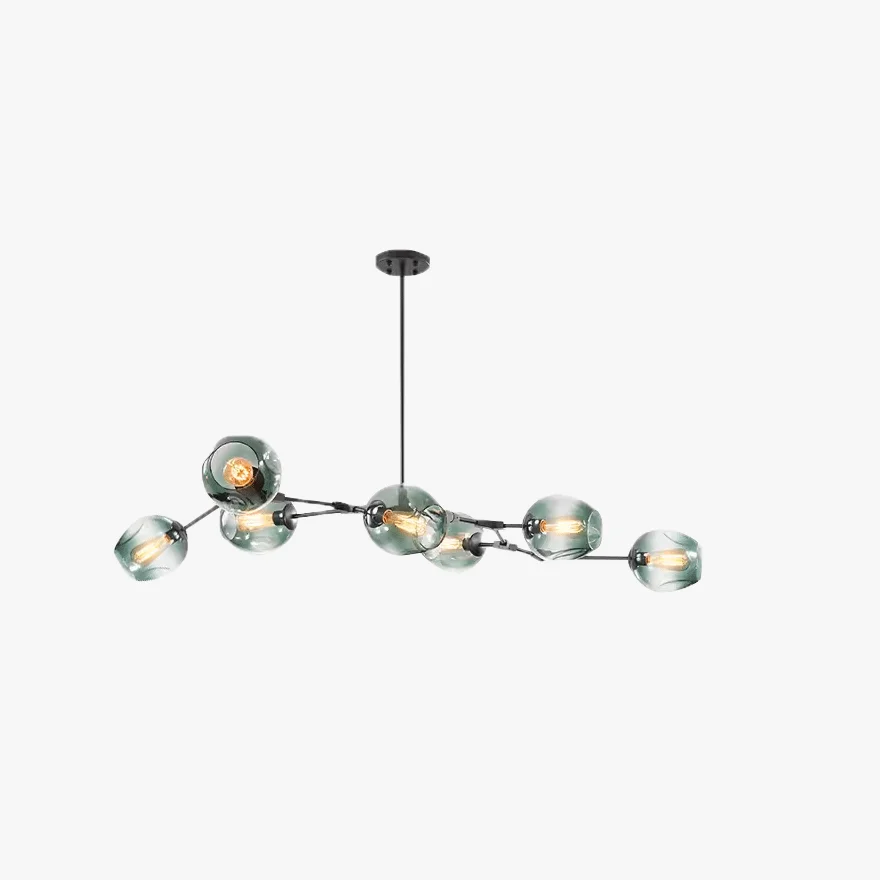 Modern Metal And Glass Bubble Bedroom Pendant Light, 6 Color