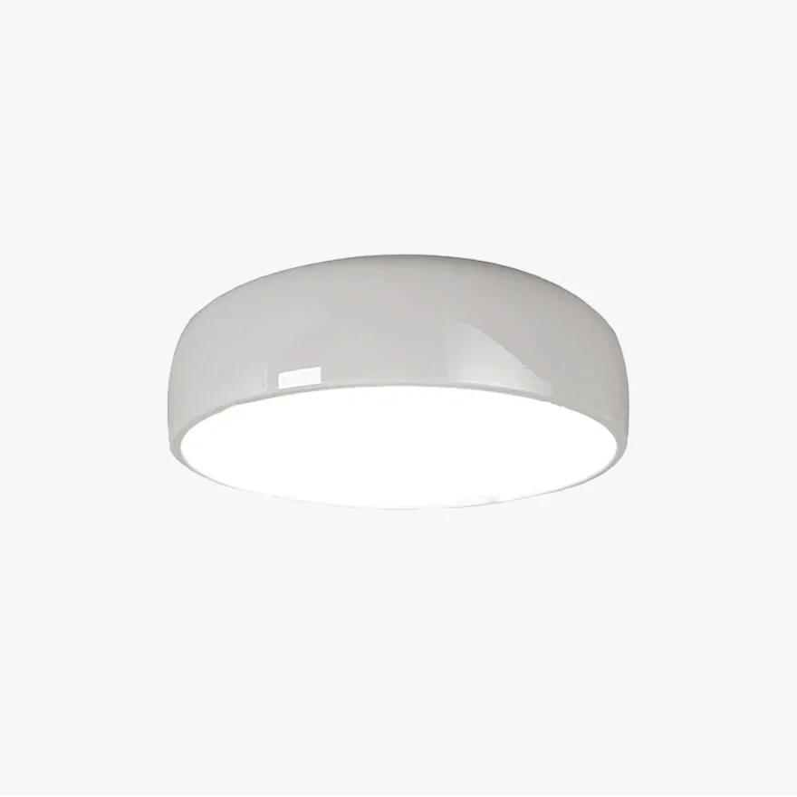 Minimalist Metal And Acrylic Bowled Study Room Ceiling Light, White/Black