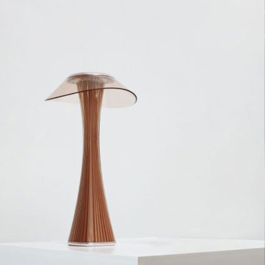 Modern Acylic Mushroom Bedside Table Lamp, Rose Gold/Grey | Liiffy