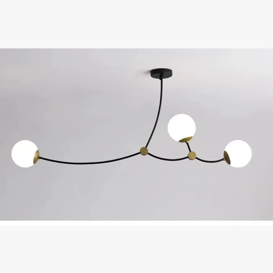 Modern Metal Bubble Dining Room Ceiling Light, Clear/Milky White, Trichromatic Light