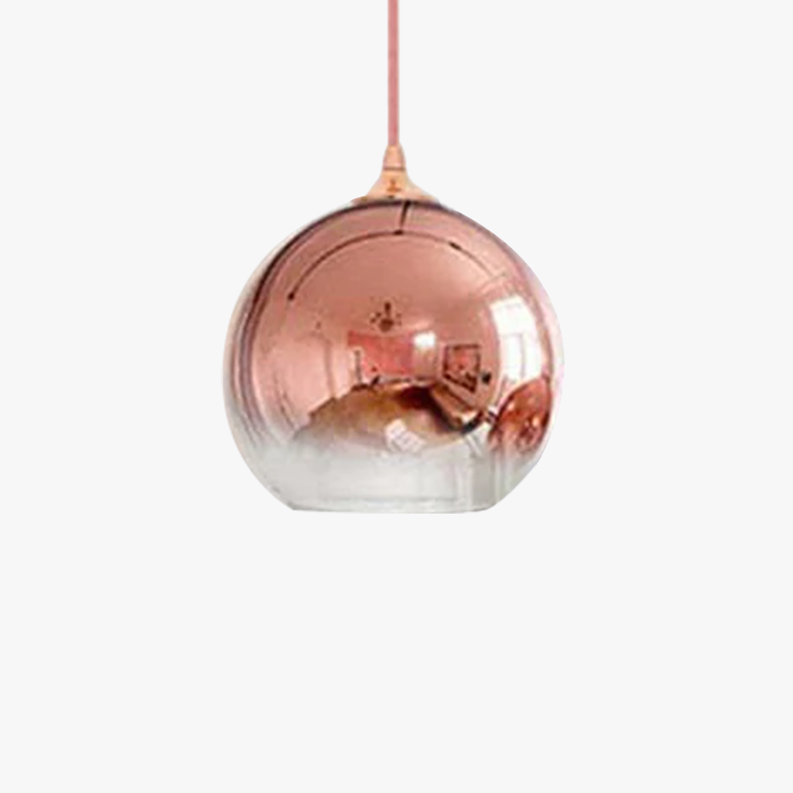 Modern Glass Arched Dining Room Pendant Light, Gold/Rose Gold/Silver