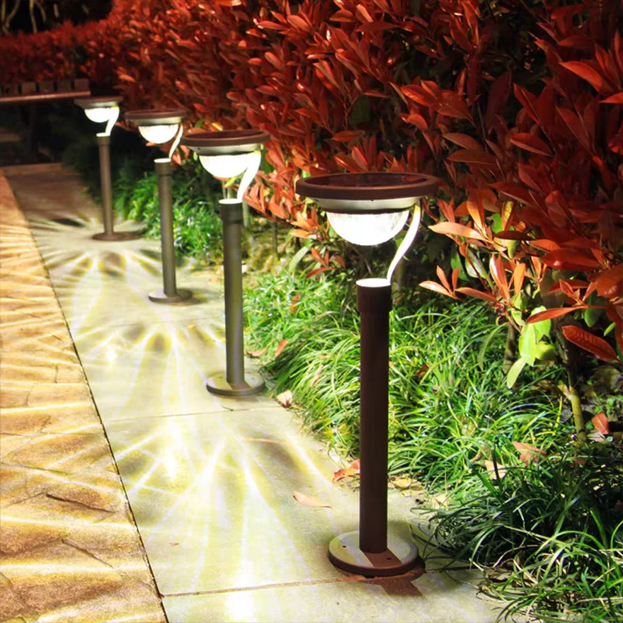 Modern Metal And Acrylic Bowled Outdoor Bollard Light, Dark Grey