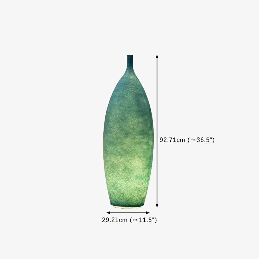 Decorative Resin Bottle Bedroom Floor Lamp, Blue/Green/White/Yellow