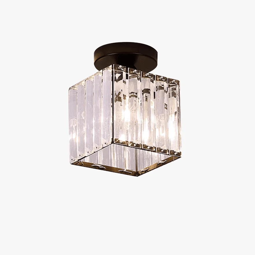 Minimalist Acrylic Square Bedroom Ceiling Light, Black/Gold/Silver