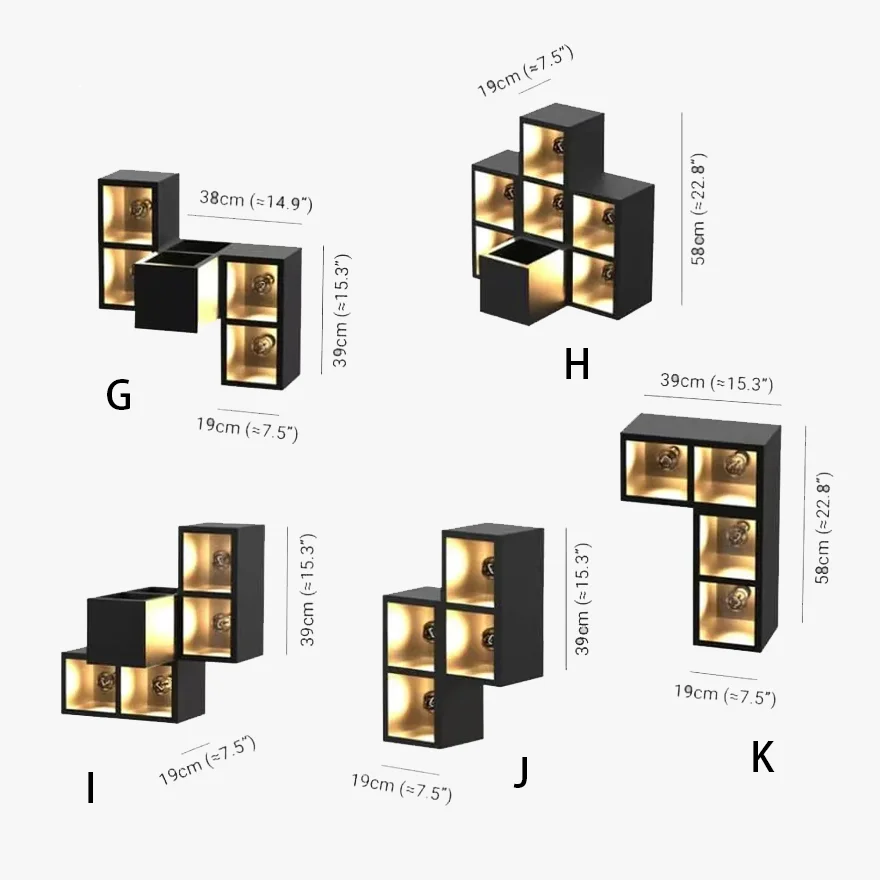 Modern  Metal And Glass Cube Outdoor Wall Lamp, Black