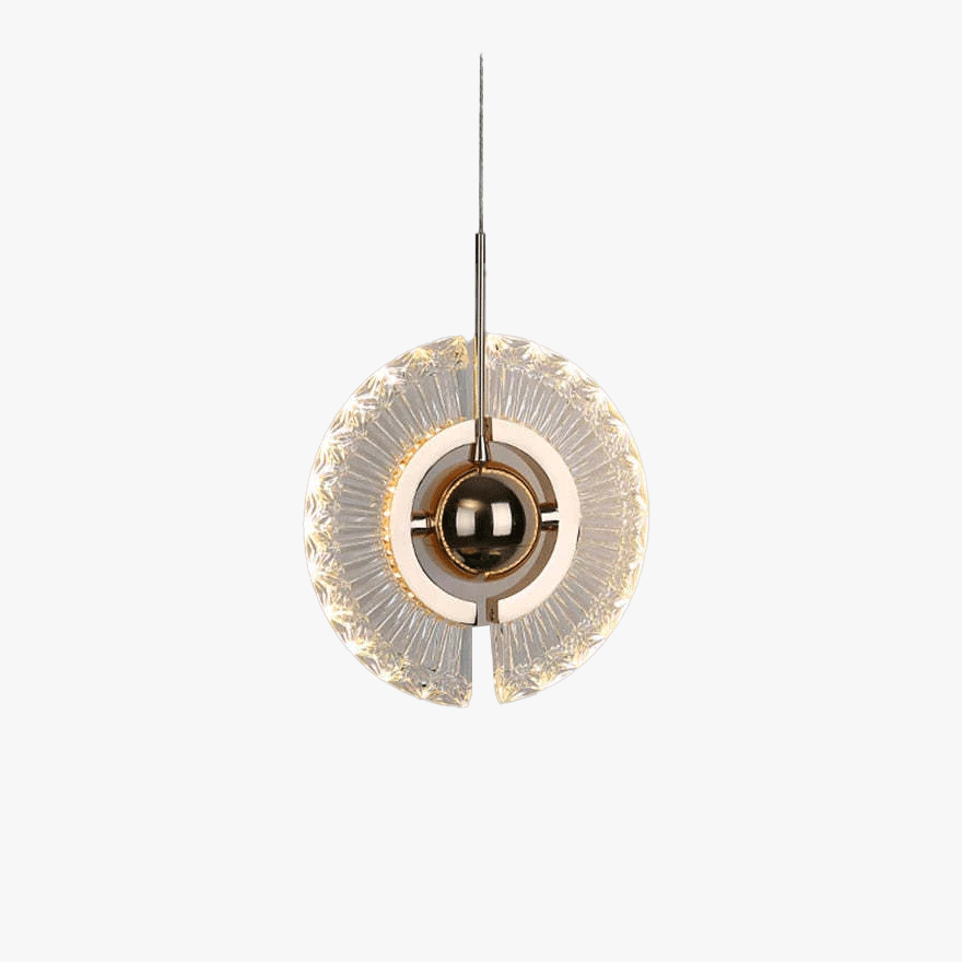 Modern Meta And Acrylic Uneven Study Room Chandelier Pendant Light, Gold