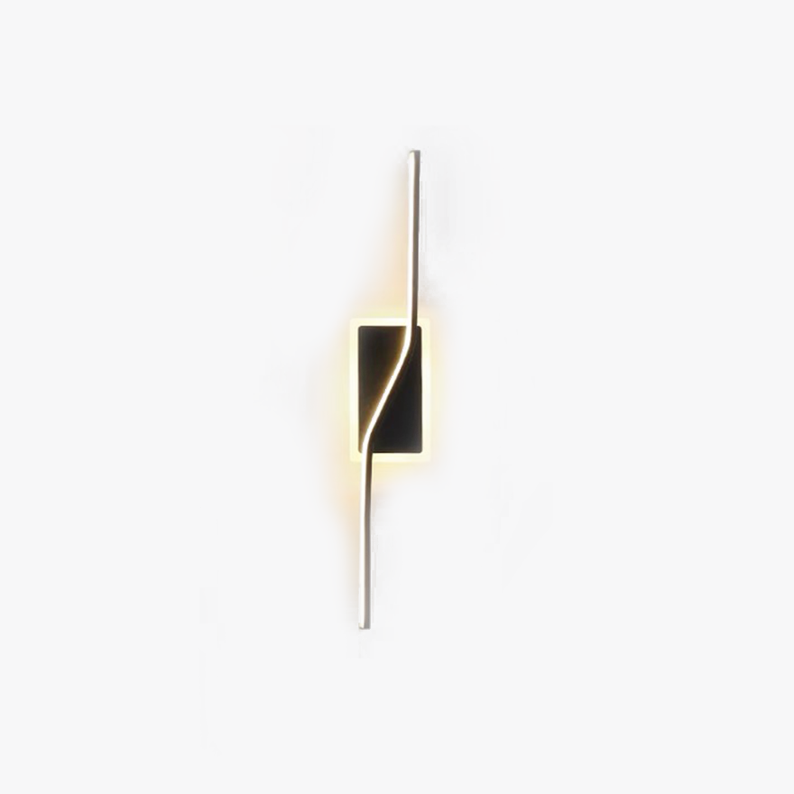 Nordic Metal Linear Bathroom Wall Lamp, Black/Gold