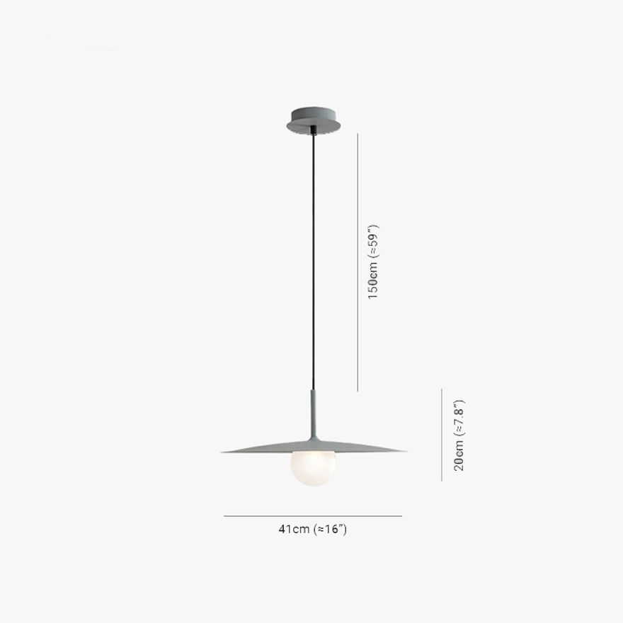 Minimalist Metal And Glass Hooded Study Room Pendant Light, Black/Grey/White