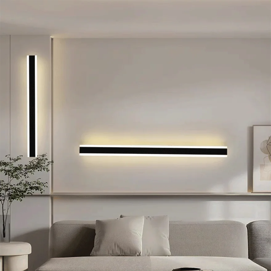 Edge Minimalist Linear Mirror Front Vanity Wall Lamp, L30/40/60/80/100CM