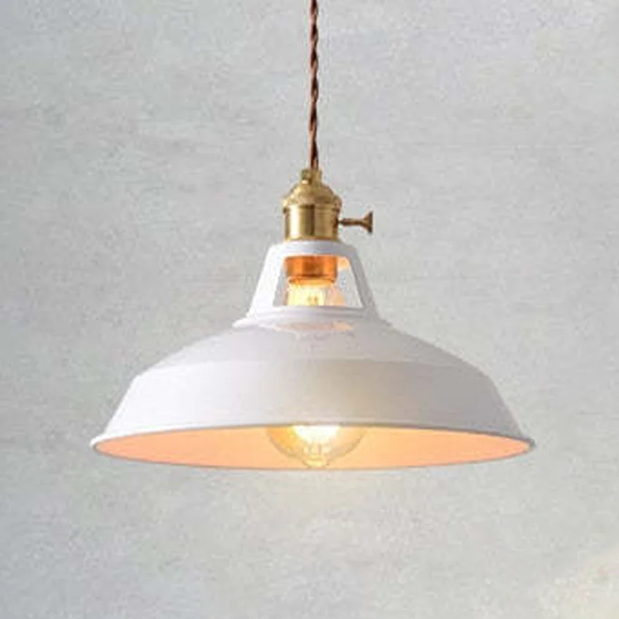 Modern Metal Hooded Living Room Pendant Light, 7 Color