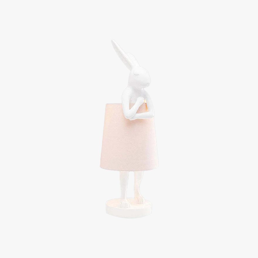 Nordic Resin Rabbit Children's Room Table Lamp, Gold/White | Liiffy